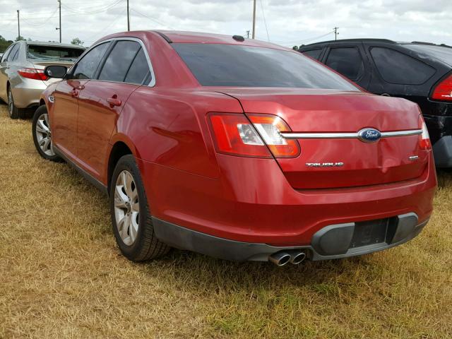 1FAHP2EW6AG156825 - 2010 FORD TAURUS SEL MAROON photo 3