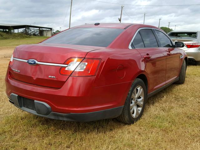 1FAHP2EW6AG156825 - 2010 FORD TAURUS SEL MAROON photo 4