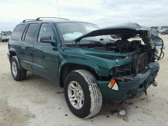 1B4HR48N62F208252 - 2002 DODGE DURANGO SL GREEN photo 1