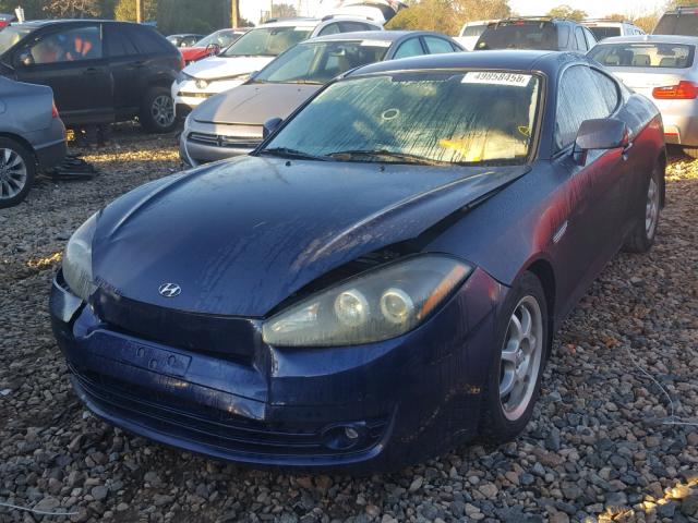 KMHHM66D17U254125 - 2007 HYUNDAI TIBURON GS BLUE photo 2