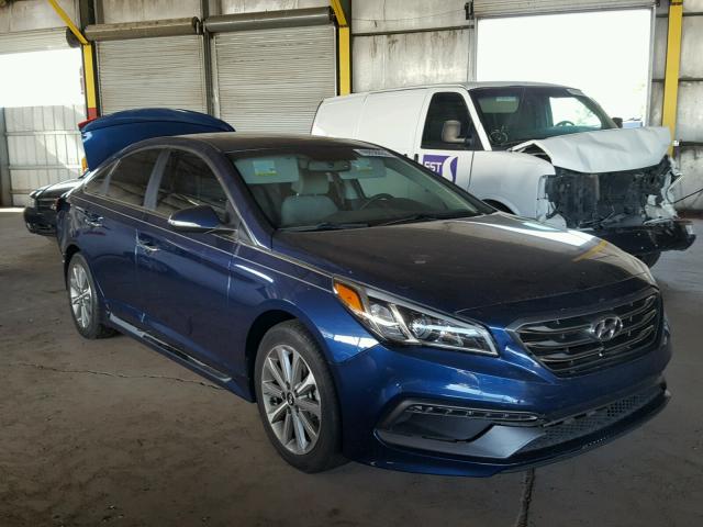 5NPE34AF0GH298313 - 2016 HYUNDAI SONATA SPO BLUE photo 1