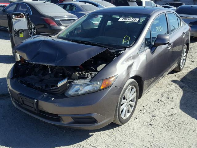 19XFB2F94CE308340 - 2012 HONDA CIVIC EXL CHARCOAL photo 2