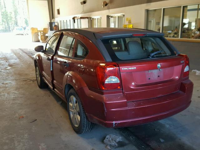 1B3HB48B07D113526 - 2007 DODGE CALIBER SX RED photo 3