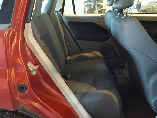 1B3HB48B07D113526 - 2007 DODGE CALIBER SX RED photo 6