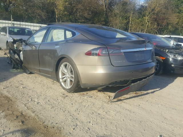 5YJSA1S26FF090730 - 2015 TESLA MODEL S 70 BEIGE photo 3