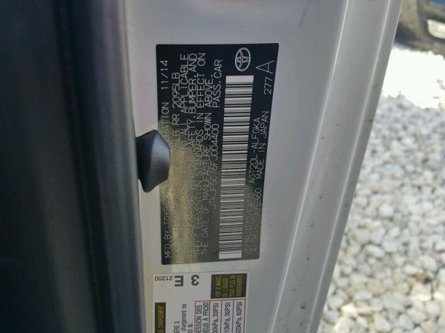 JTKJF5C76FJ004400 - 2015 TOYOTA SCION TC 白色 照片 10