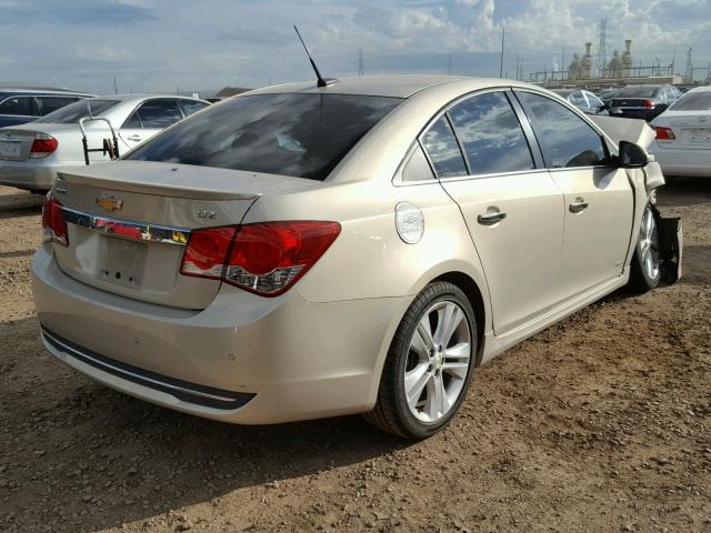 1G1PH5S92B7299302 - 2011 CHEVROLET CRUZE LTZ TAN photo 4