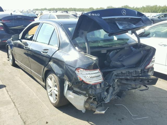 WDDGF4HB3DA805183 - 2013 MERCEDES-BENZ C 250 BLACK photo 3