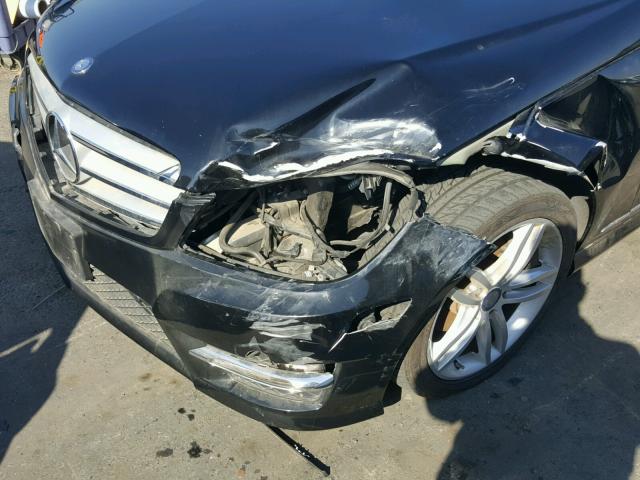 WDDGF4HB3DA805183 - 2013 MERCEDES-BENZ C 250 BLACK photo 9