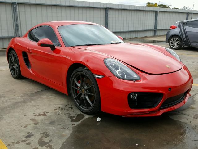 WP0AB2A80EK192272 - 2014 PORSCHE CAYMAN S RED photo 1