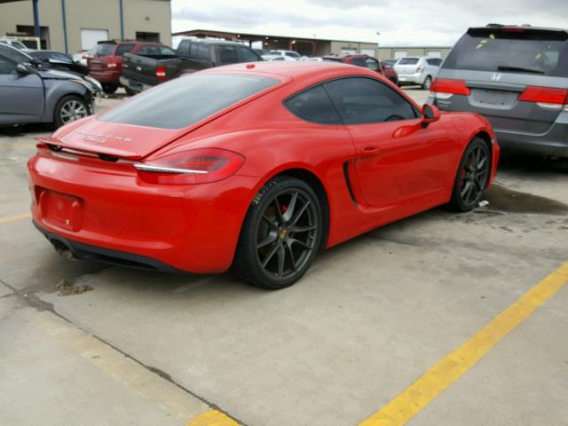 WP0AB2A80EK192272 - 2014 PORSCHE CAYMAN S RED photo 4