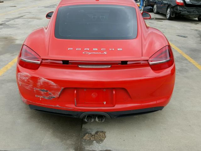 WP0AB2A80EK192272 - 2014 PORSCHE CAYMAN S RED photo 6