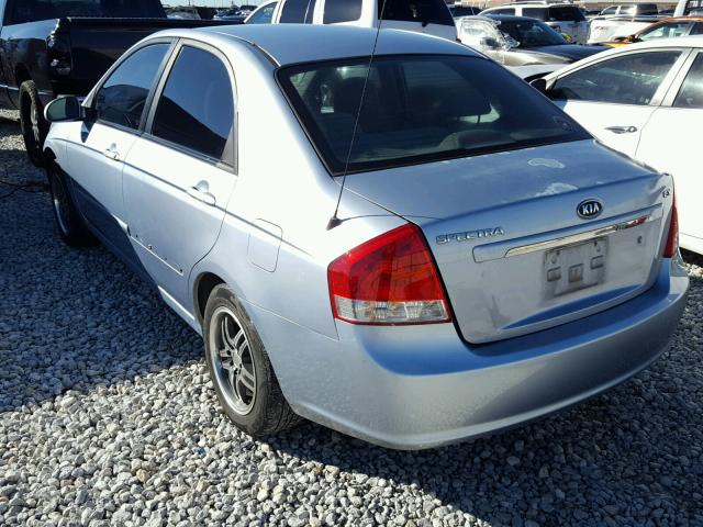 KNAFE121885540845 - 2008 KIA SPECTRA EX BLUE photo 3