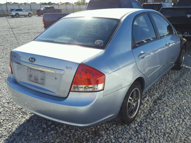 KNAFE121885540845 - 2008 KIA SPECTRA EX BLUE photo 4