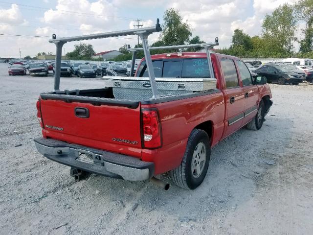 2GCEC13T751130426 - 2005 CHEVROLET SILVERADO RED photo 4