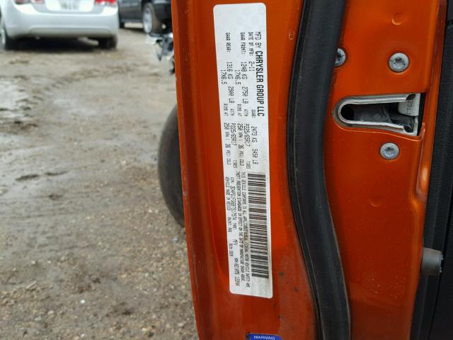 3D4PG1FG6BT517574 - 2011 DODGE JOURNEY MA ORANGE photo 10