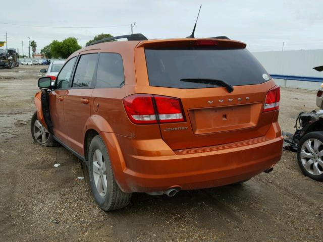 3D4PG1FG6BT517574 - 2011 DODGE JOURNEY MA ORANGE photo 3