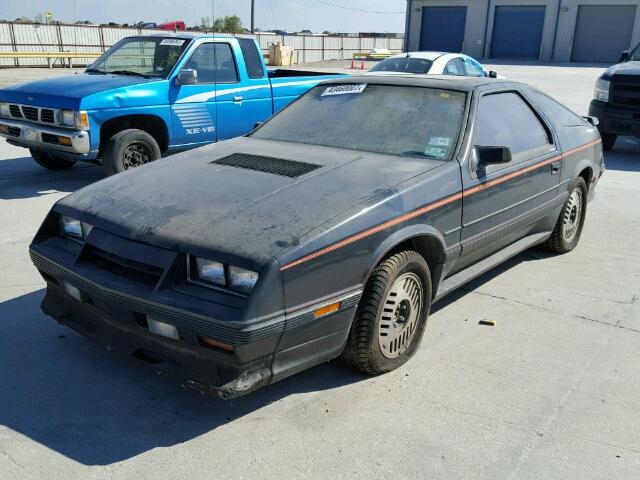 1C3BA54E5FG261038 - 1985 CHRYSLER LASER XE BLACK photo 2