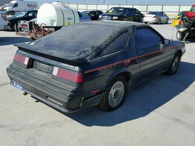 1C3BA54E5FG261038 - 1985 CHRYSLER LASER XE BLACK photo 4