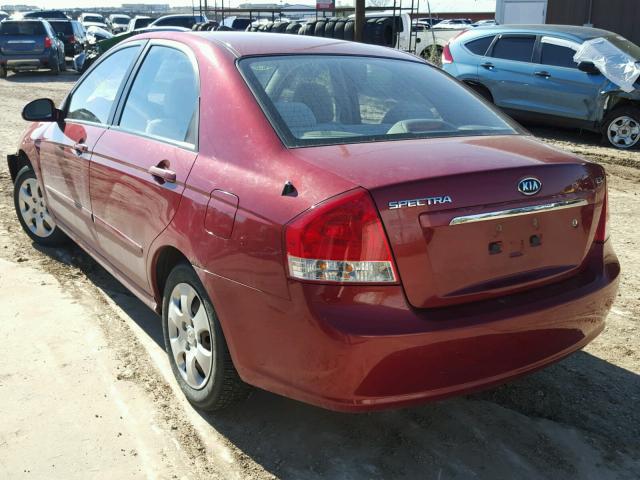 KNAFE121185539679 - 2008 KIA SPECTRA EX RED photo 3