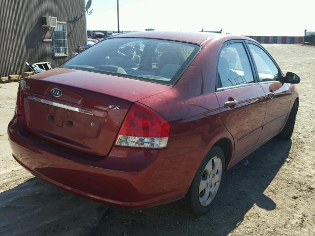 KNAFE121185539679 - 2008 KIA SPECTRA EX RED photo 4