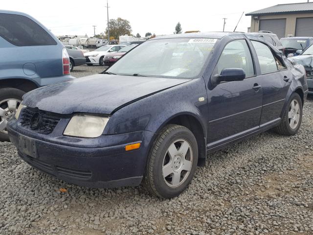 3VWSF29M9YM117137 - 2000 VOLKSWAGEN JETTA GLS BLUE photo 2