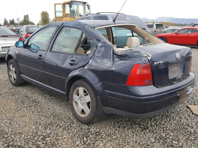 3VWSF29M9YM117137 - 2000 VOLKSWAGEN JETTA GLS BLUE photo 3