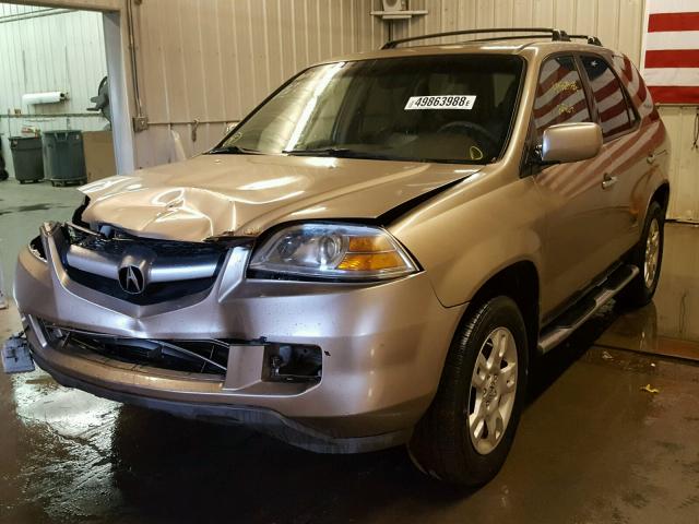 2HNYD18905H518381 - 2005 ACURA MDX TOURIN GOLD photo 2