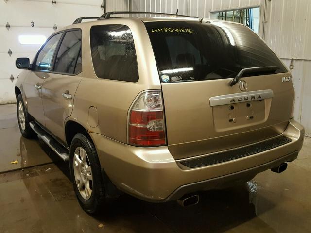 2HNYD18905H518381 - 2005 ACURA MDX TOURIN GOLD photo 3