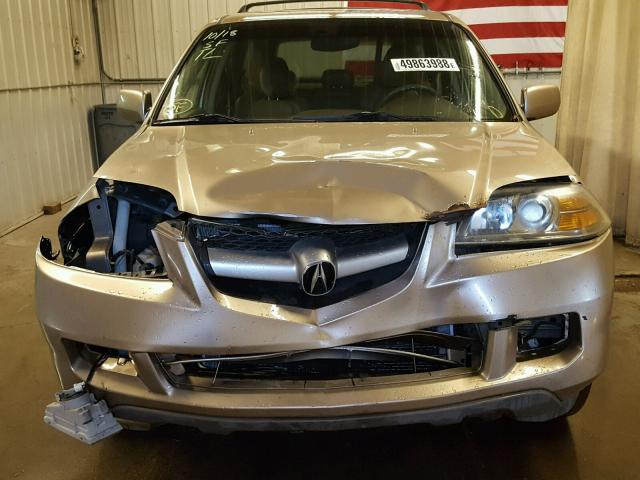 2HNYD18905H518381 - 2005 ACURA MDX TOURIN GOLD photo 9