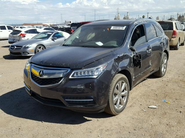 5FRYD4H86FB017063 - 2015 ACURA MDX ADVANC CHARCOAL photo 2