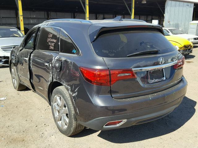 5FRYD4H86FB017063 - 2015 ACURA MDX ADVANC CHARCOAL photo 3