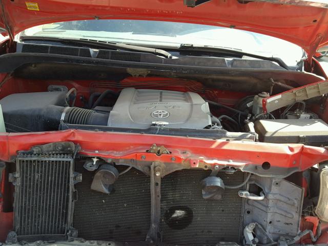 5TFEV54128X036640 - 2008 TOYOTA TUNDRA CRE RED photo 7