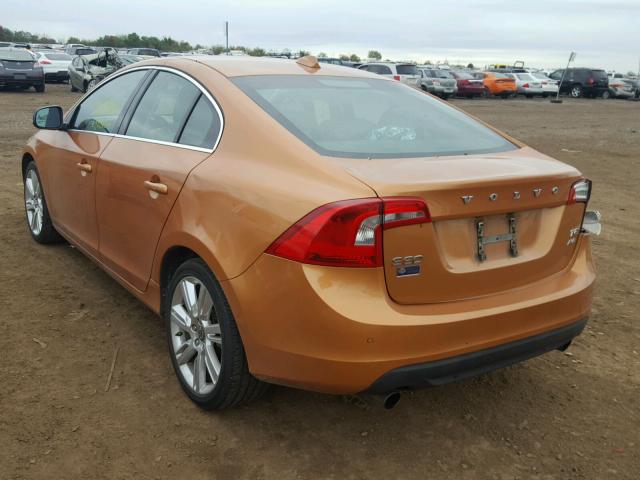 YV1902FH3B2014184 - 2011 VOLVO S60 T6 ORANGE photo 3