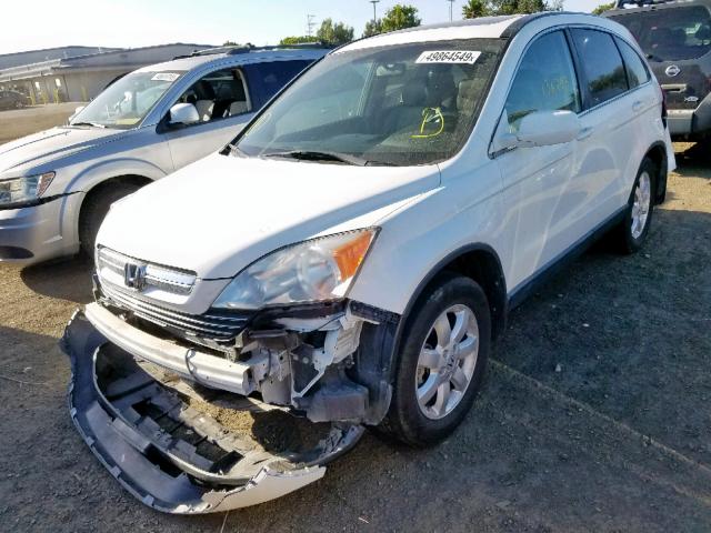 JHLRE38788C014916 - 2008 HONDA CR-V EXL WHITE photo 2