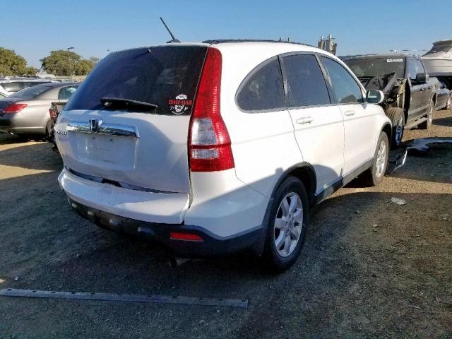 JHLRE38788C014916 - 2008 HONDA CR-V EXL WHITE photo 4