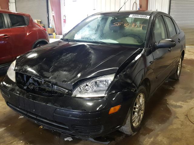 1FAFP34N57W132214 - 2007 FORD FOCUS ZX4 BLACK photo 2