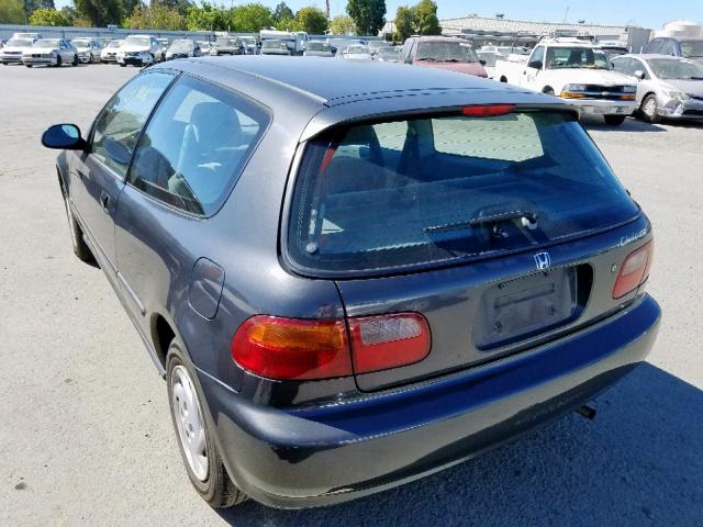 2HGEH2363RH519628 - 1994 HONDA CIVIC DX GRAY photo 3