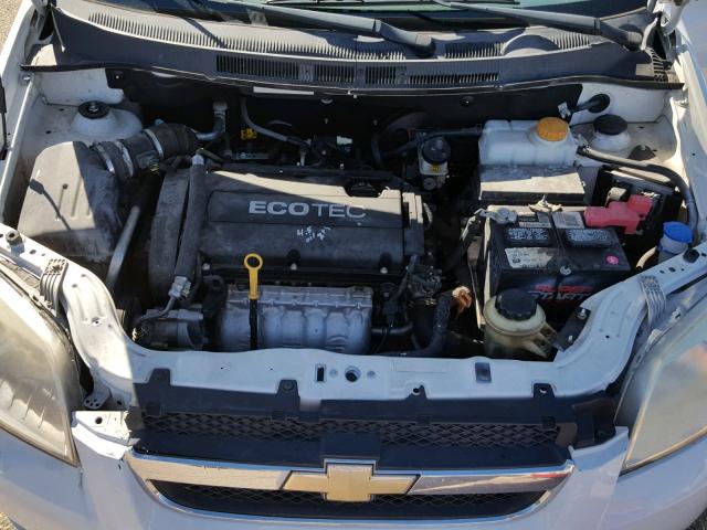 KL1TD5DE1BB225336 - 2011 CHEVROLET AVEO LS WHITE photo 7