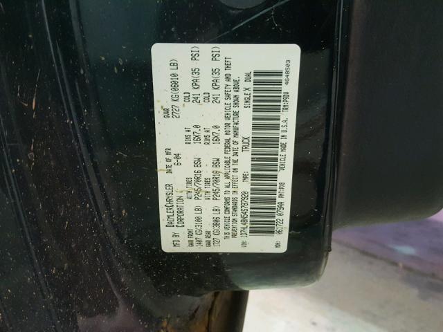 1D7HL48N54S787920 - 2004 DODGE DAKOTA QUA BLACK photo 10