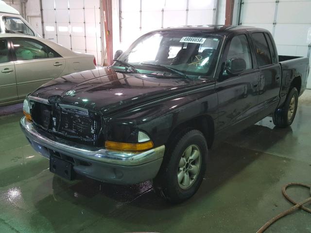 1D7HL48N54S787920 - 2004 DODGE DAKOTA QUA BLACK photo 2