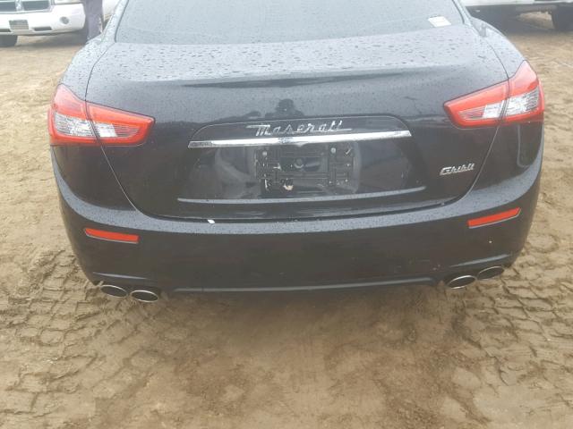 ZAM57XSA3E1117049 - 2014 MASERATI GHIBLI BLACK photo 9