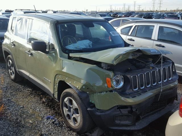 ZACCJAAT7FPB91914 - 2015 JEEP RENEGADE S GREEN photo 1