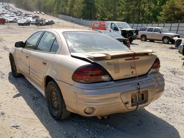 1G2NF52T71M538587 - 2001 PONTIAC GRAND AM S GOLD photo 3