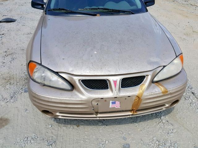 1G2NF52T71M538587 - 2001 PONTIAC GRAND AM S GOLD photo 7
