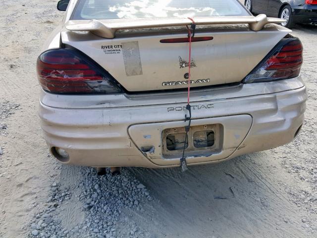 1G2NF52T71M538587 - 2001 PONTIAC GRAND AM S GOLD photo 9