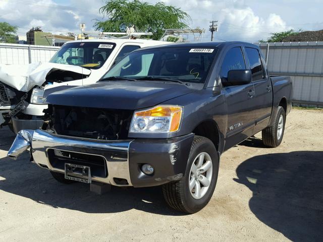 1N6AA0ED7BN304863 - 2011 NISSAN TITAN S GRAY photo 2