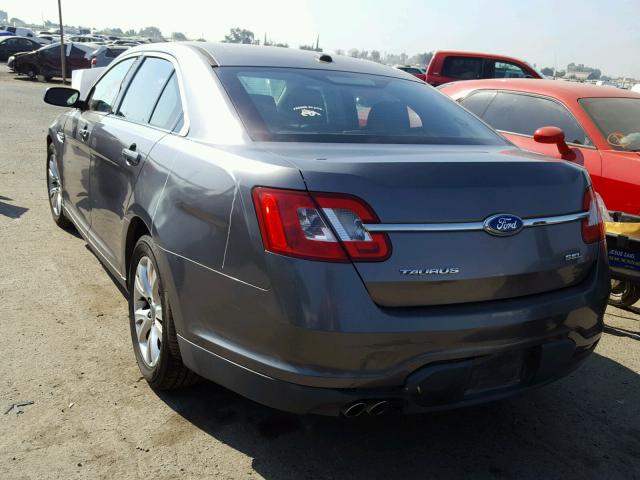 1FAHP2EWXBG163925 - 2011 FORD TAURUS SEL CHARCOAL photo 3