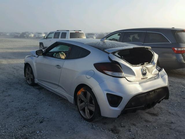 KMHTC6AE7FU240919 - 2015 HYUNDAI VELOSTER T SILVER photo 3