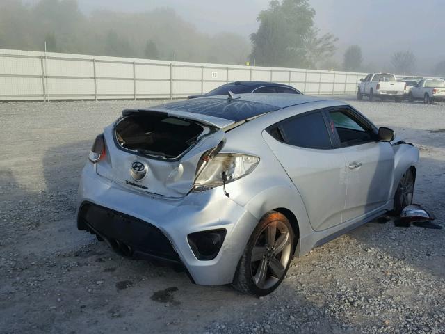 KMHTC6AE7FU240919 - 2015 HYUNDAI VELOSTER T SILVER photo 4